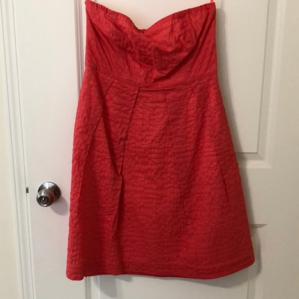 Strapless Coral J Crew Dress - 8